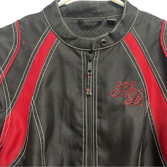 Harley-Davidson scroll Willie G skull embroidered motorcycle jacket women’s Med - Picture 2 of 13